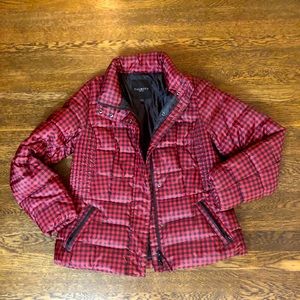 Talbots down plaid puffer jacket